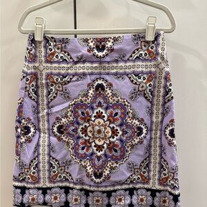 Ann Taylor Paisley Pencil Skirt